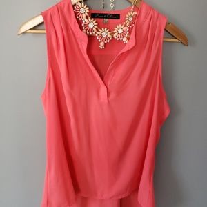 Rose and Olive sleeveless blouse